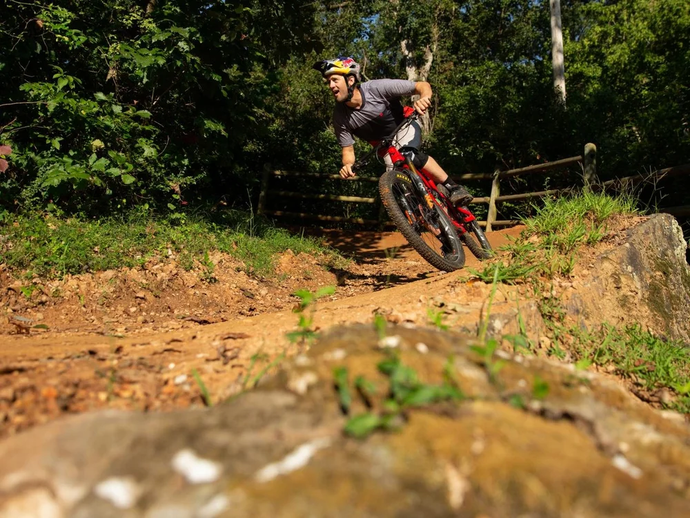Mountain biker on a Northwest Arkansas trail