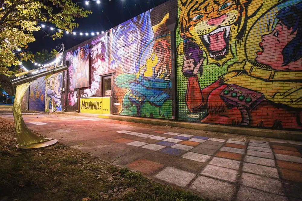 Colorful mural art in Northwest Arkansas
